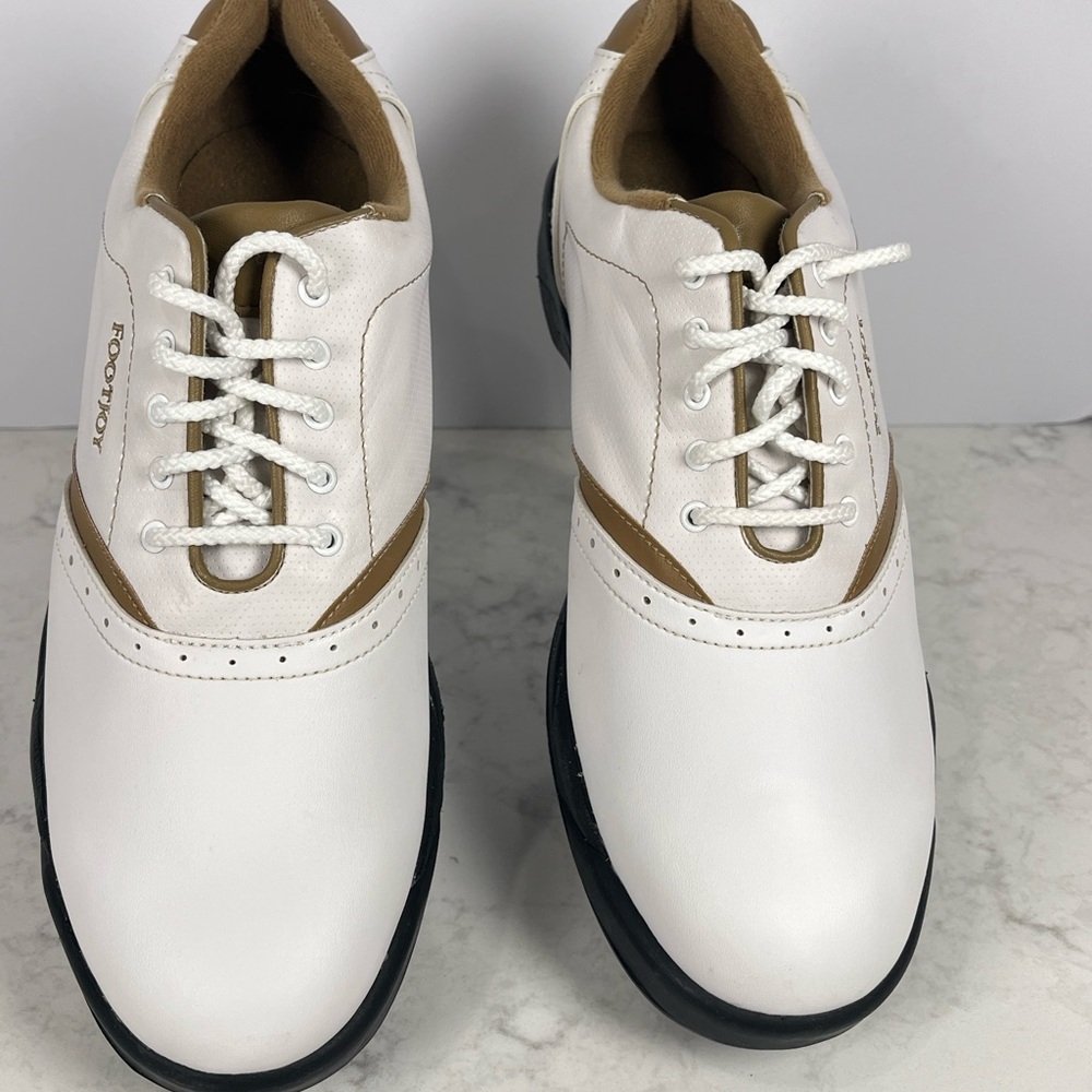 FootJoy Greenjoys White and Tan Women’s Golf shoes